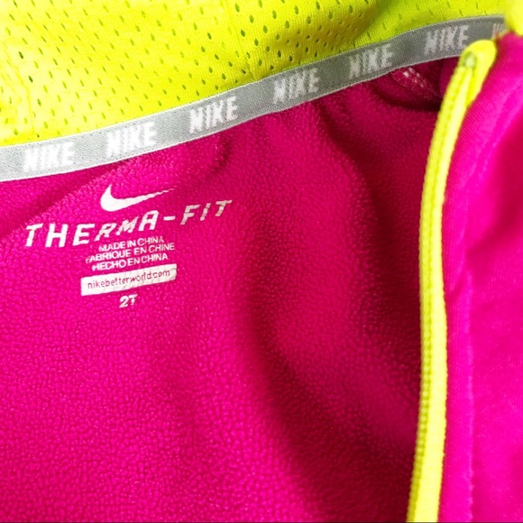 NIKE girls 2T hoodie jacket, full zip fleece lined - Picture 3 of 7
